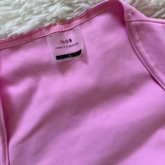 ILUS Bare Short Bodysuit and Confidence Bolero Set in Pastel Bubble Gum Pink - Picture 11 of 13